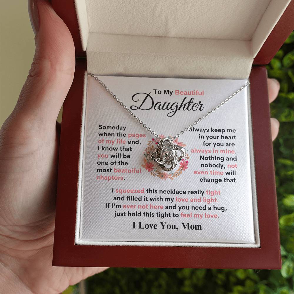 To My Beautiful Daughter | Beautiful Chapters | Love Knot Necklace - JENACDirect