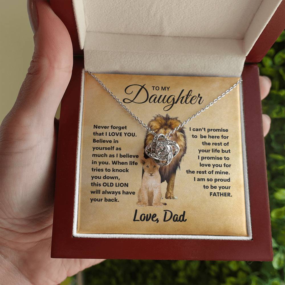 To My Daughter - Proud To be Your Dad - Love Knot Necklace - JENACDirect