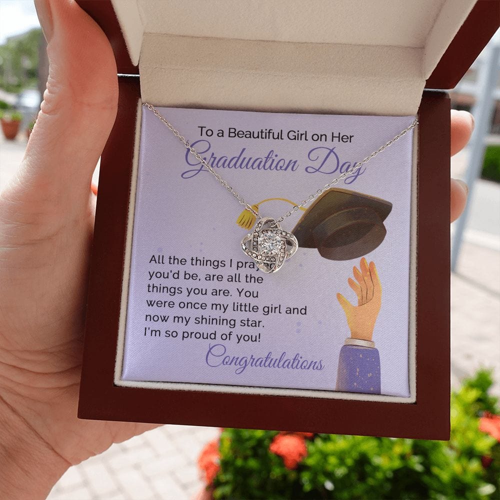 To A Beautiful on Her Graduation Day | Love Knot Necklace - JENACDirect