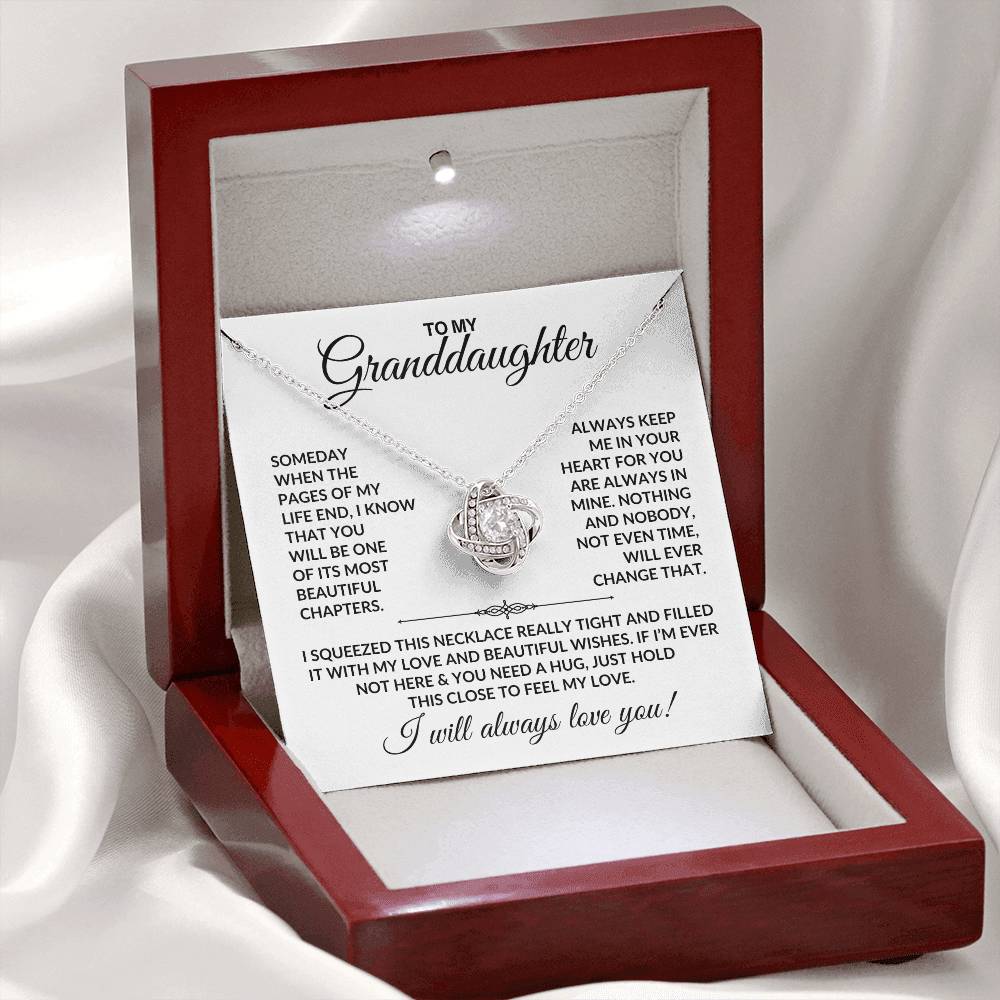 To My Granddaughter | Beautiful Chapters - W | Love Knot Necklace |