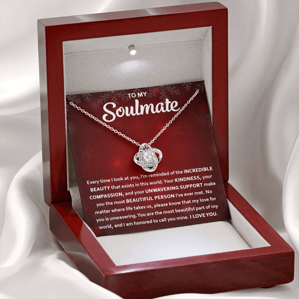 To My Soulmate | Beautiful Part | Love Knot Necklace