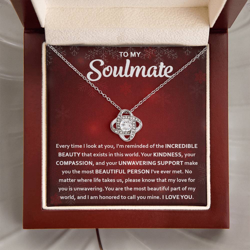 To My Soulmate | Beautiful Part | Love Knot Necklace