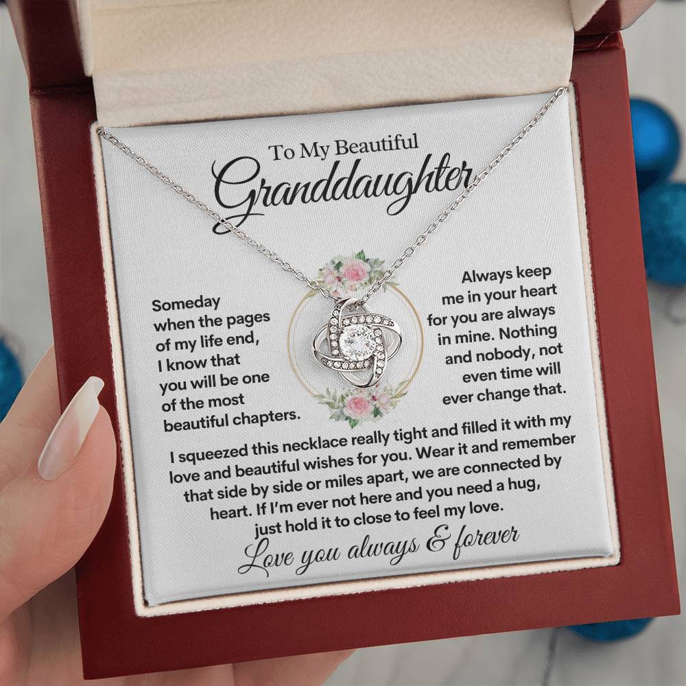 To My Beautiful Granddaughter | Most Beautiful Chapter | Love Knot  Necklace | Gift from Grandparent