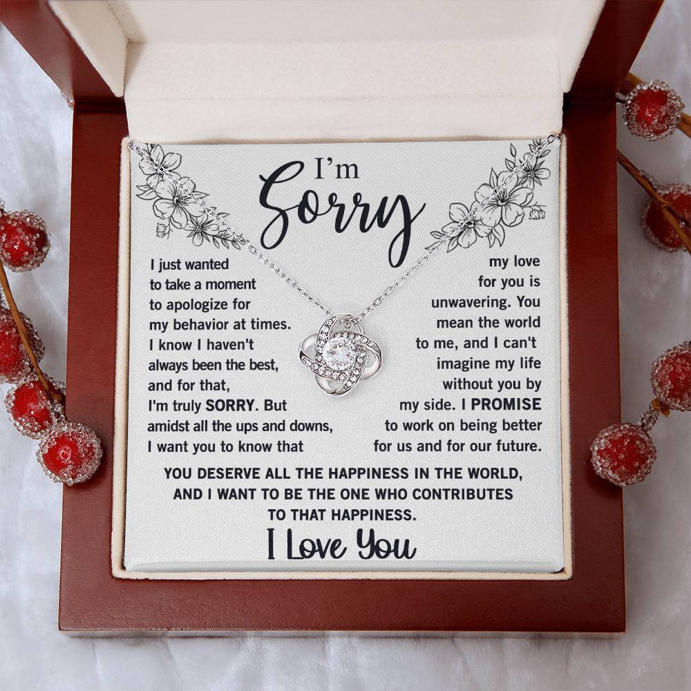 I'M Sorry Love Knot Necklace - JENACDirect