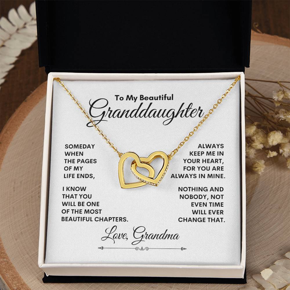 To My Beautiful Granddaughter | Interlocking Necklace | Gift From Grandma