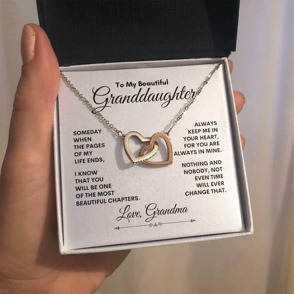 To My Beautiful Granddaughter | Interlocking Necklace - JENACDirect