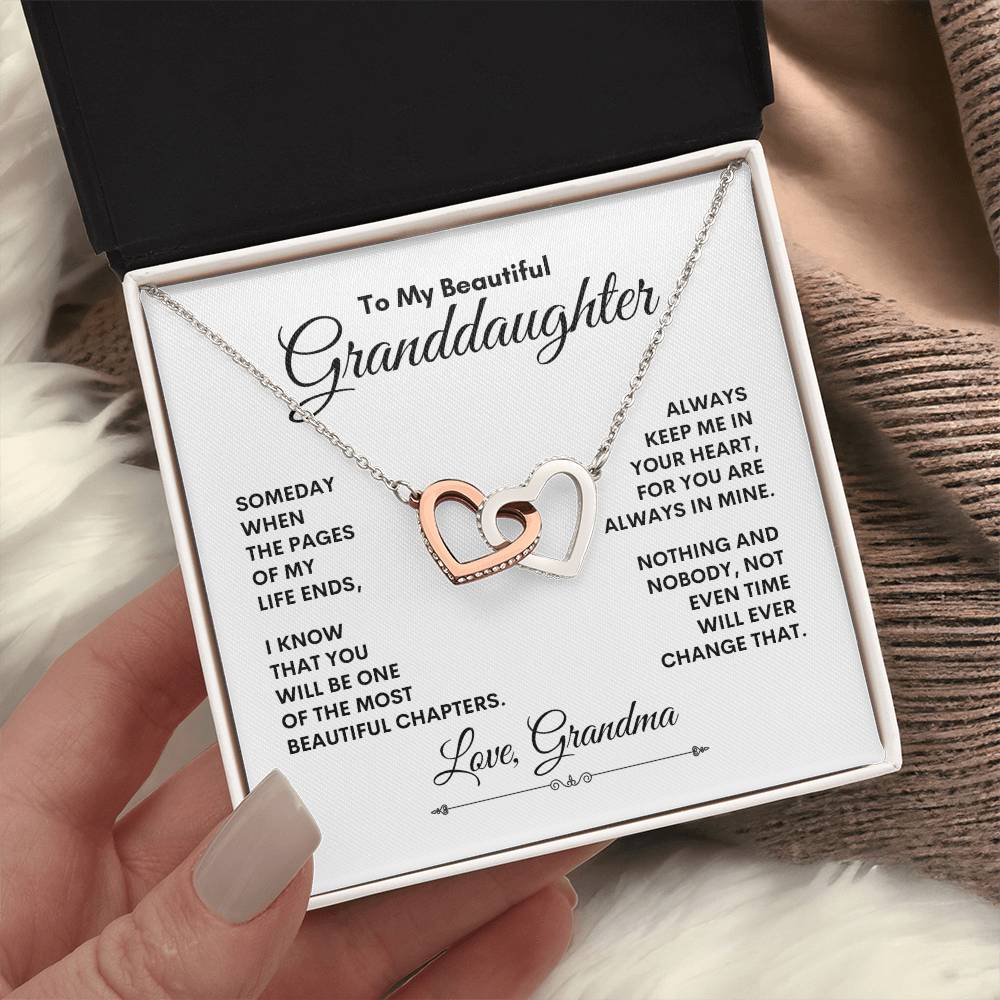 To My Beautiful Granddaughter | Interlocking Necklace - JENACDirect