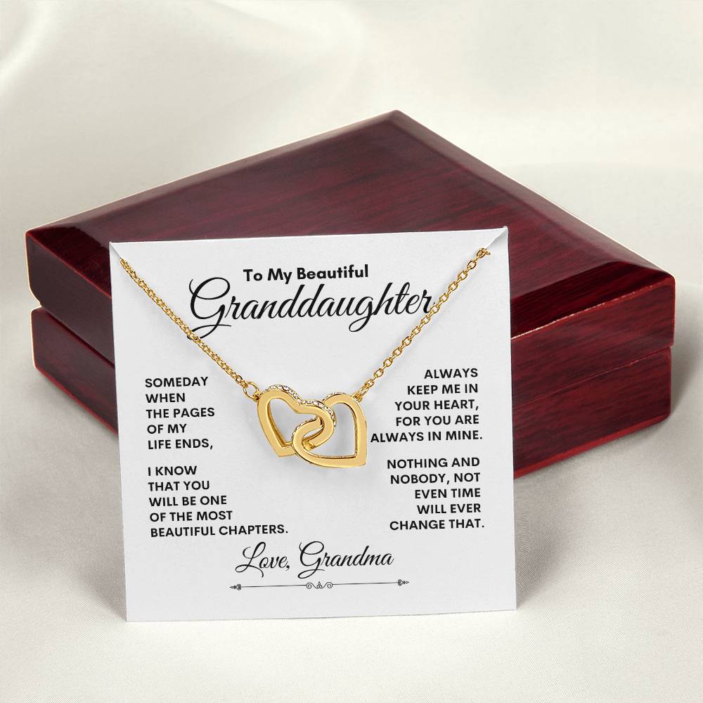 To My Beautiful Granddaughter | Interlocking Necklace | Gift From Grandma