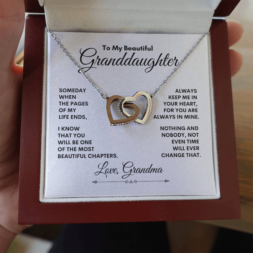 To My Beautiful Granddaughter | Interlocking Necklace - JENACDirect