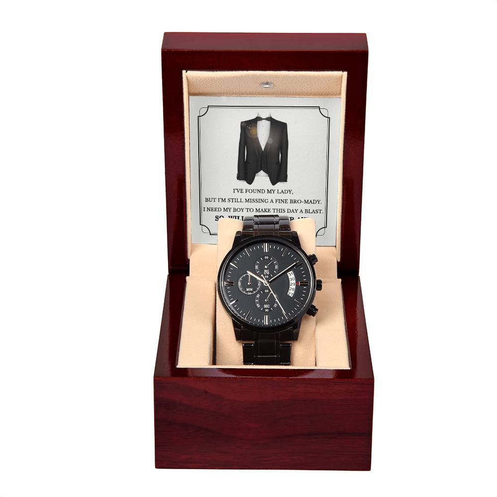 Will You Be My Groomsman - Chronograph Watch - JENACDirect