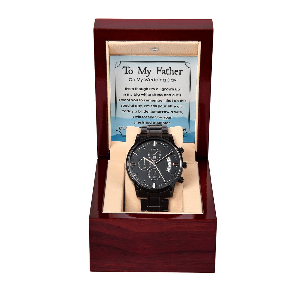 To My Father On My Wedding Day | Chronograph Watch - JENACDirect