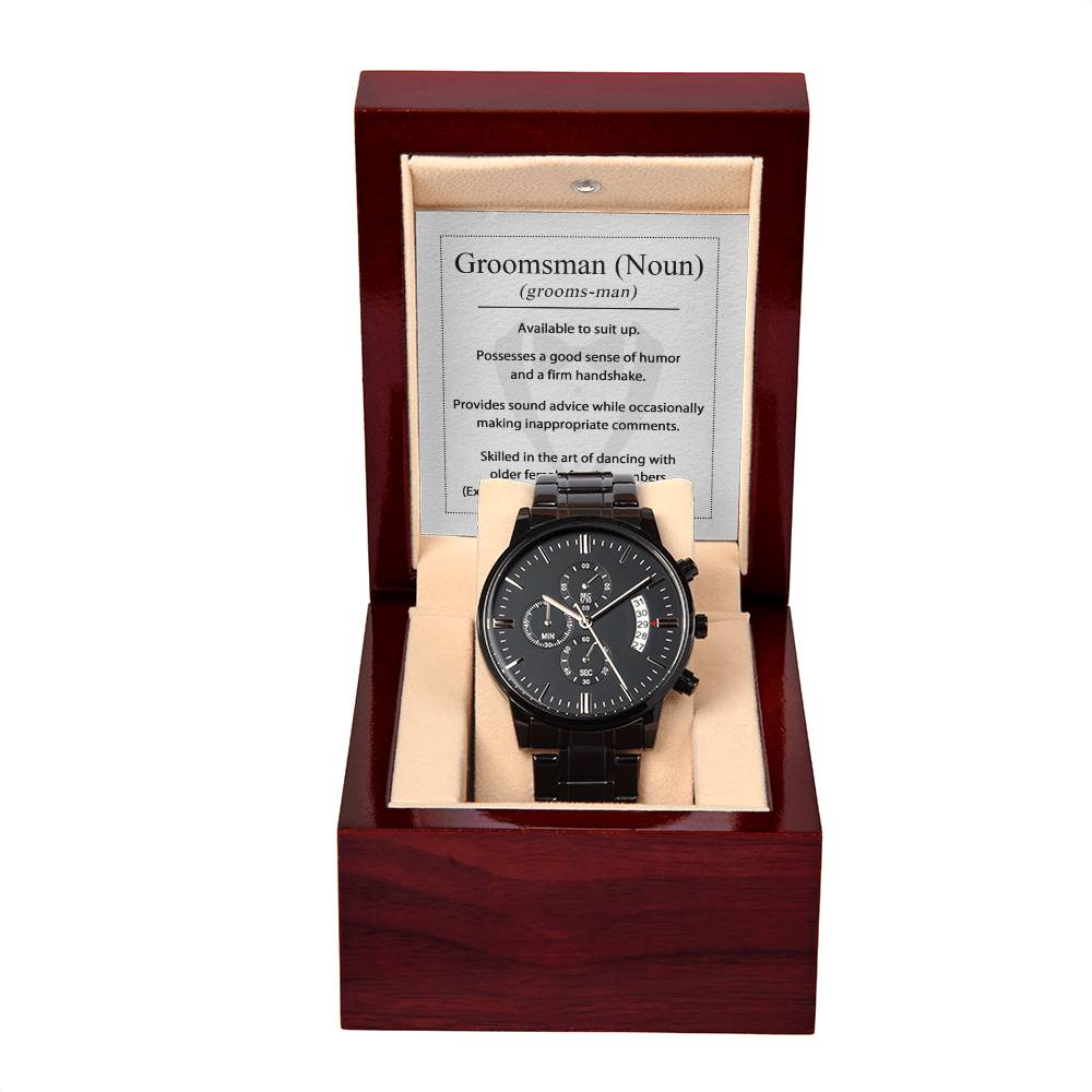 Groomsman (Noun) | Chronograph Watch - JENACDirect