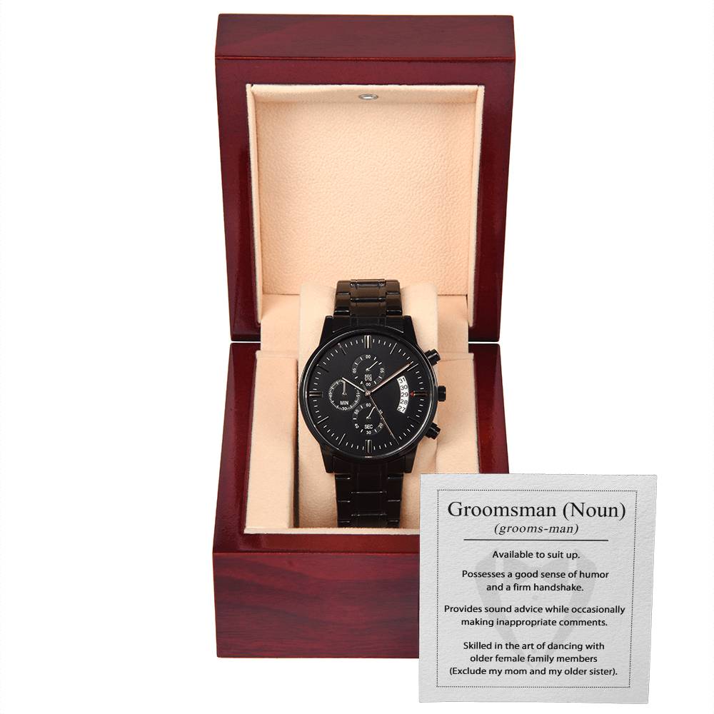 Groomsman (Noun) | Chronograph Watch - JENACDirect