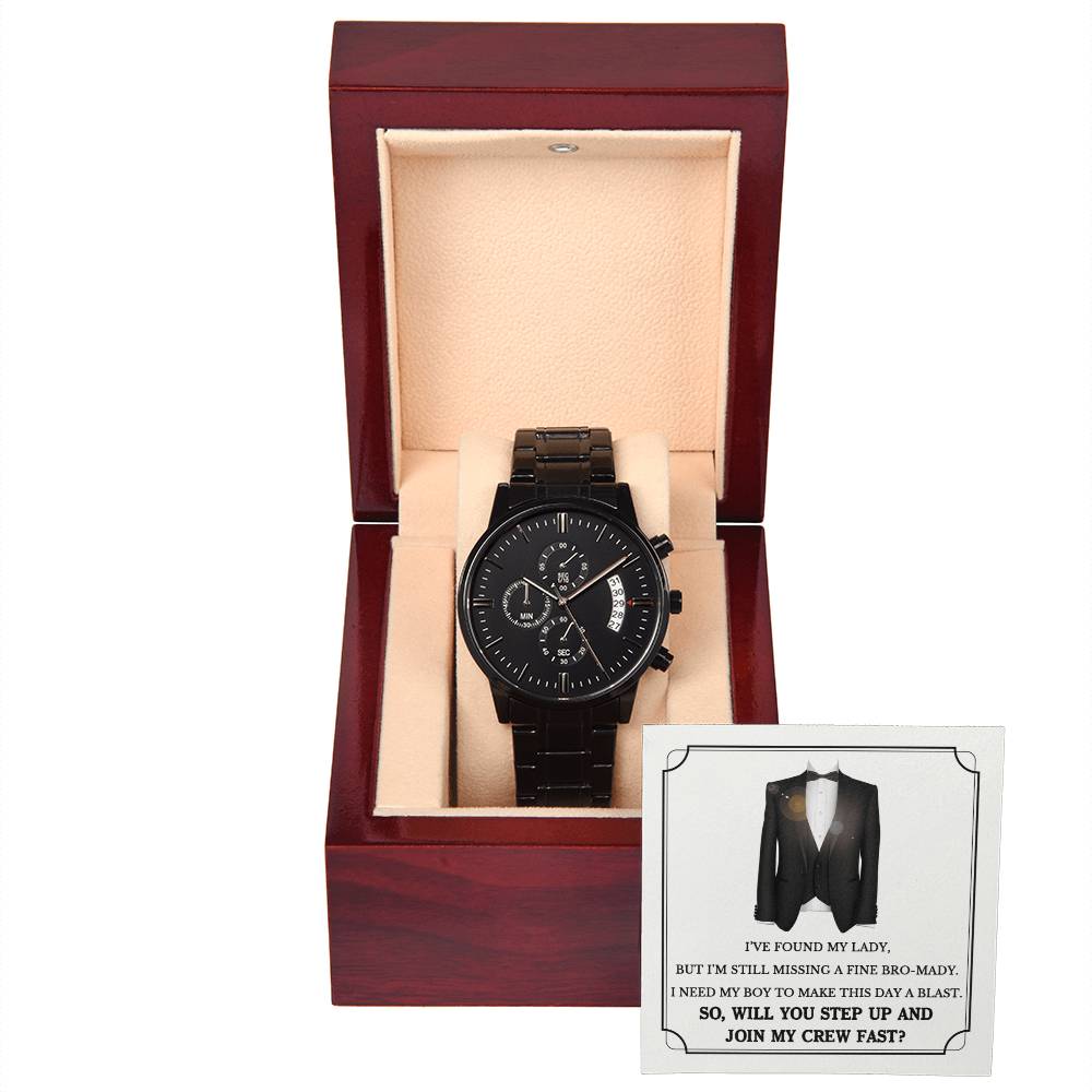 Will You Be My Groomsman - Chronograph Watch - JENACDirect