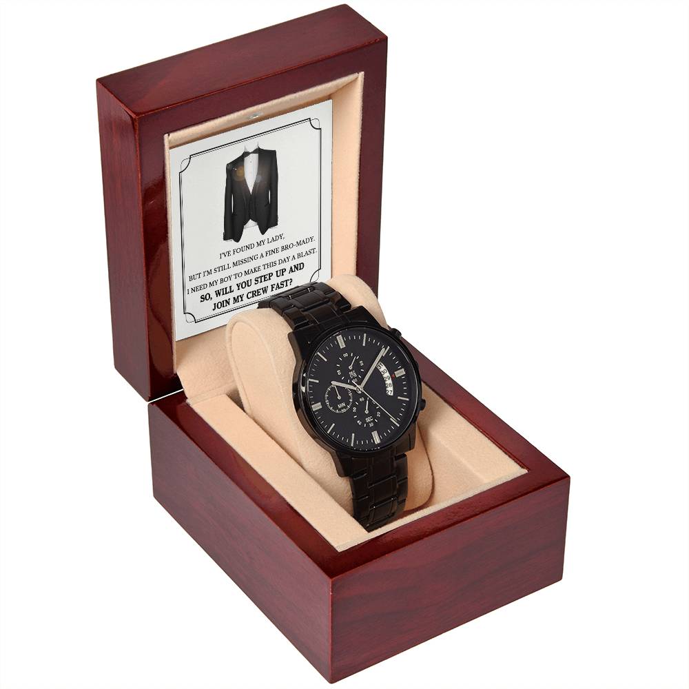 Will You Be My Groomsman - Chronograph Watch - JENACDirect