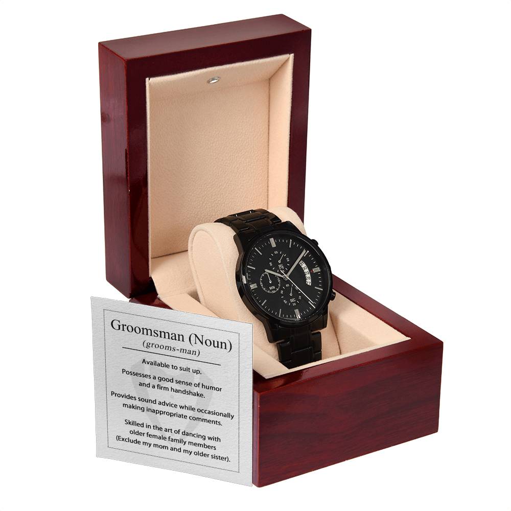 Groomsman (Noun) - Chronograph Watch - JENACDirect