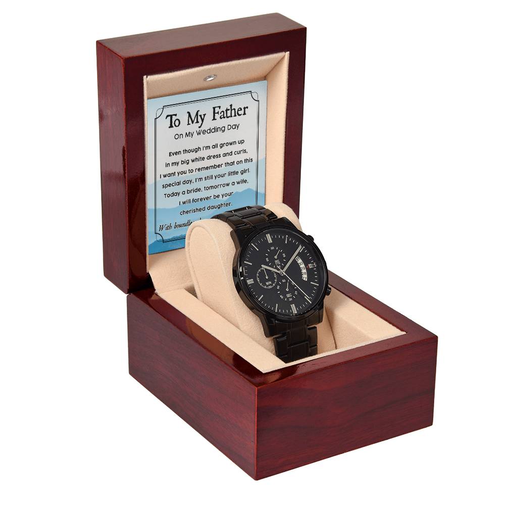 To My Father On My Wedding Day | Chronograph Watch - JENACDirect