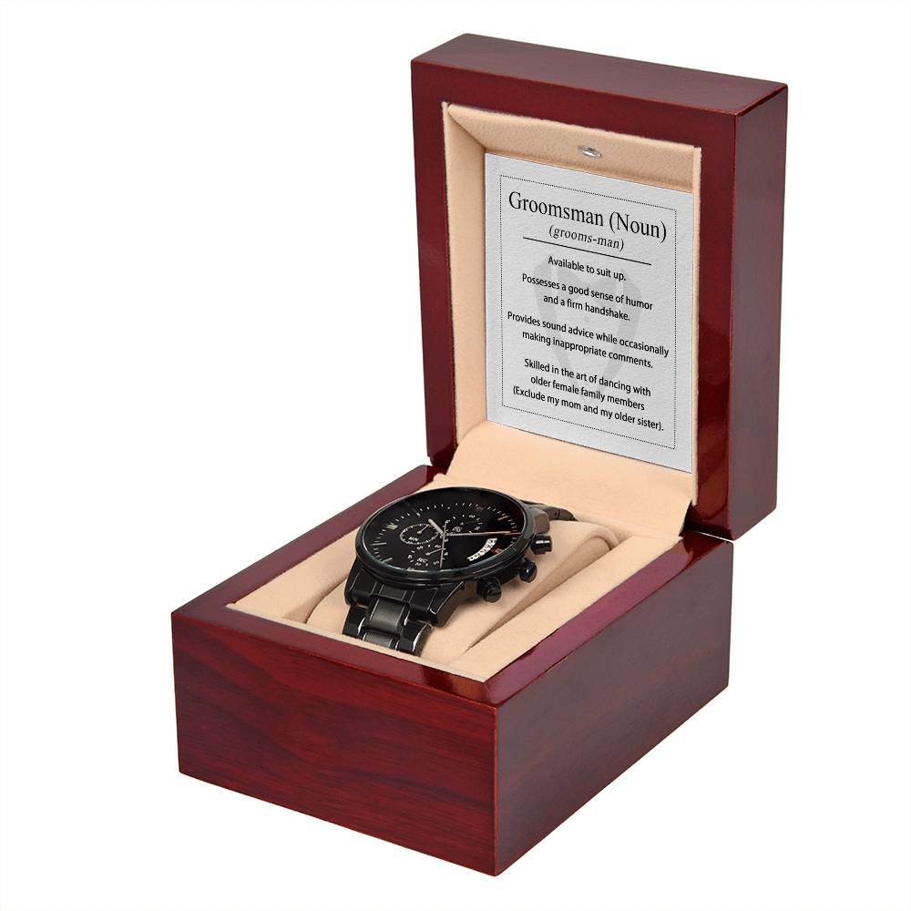 Groomsman (Noun) | Chronograph Watch - JENACDirect