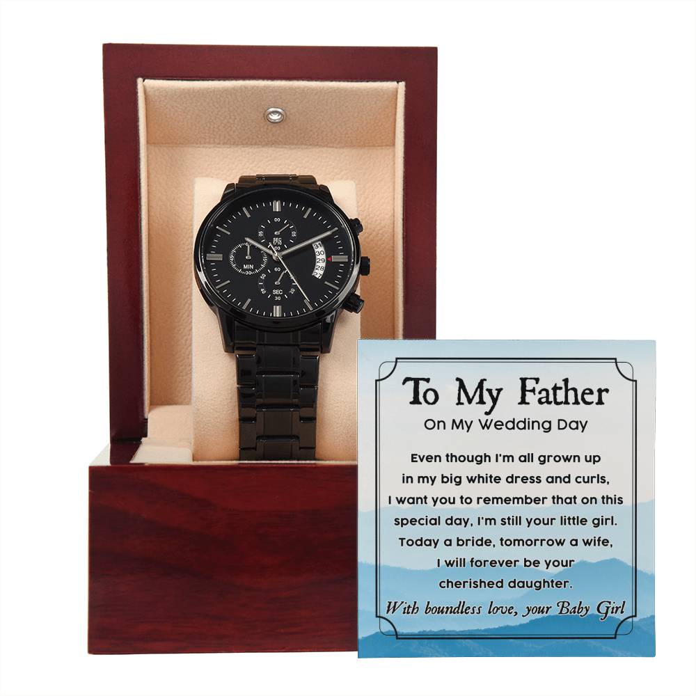 To My Father On My Wedding Day | Chronograph Watch - JENACDirect