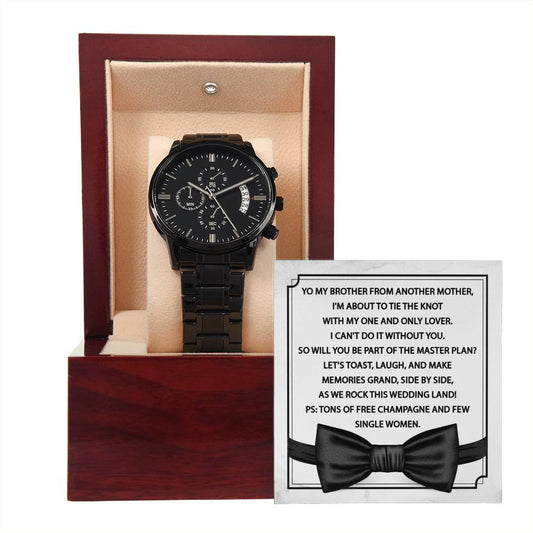 Please Be My Groomsman | Chronograph Watch - JENACDirect