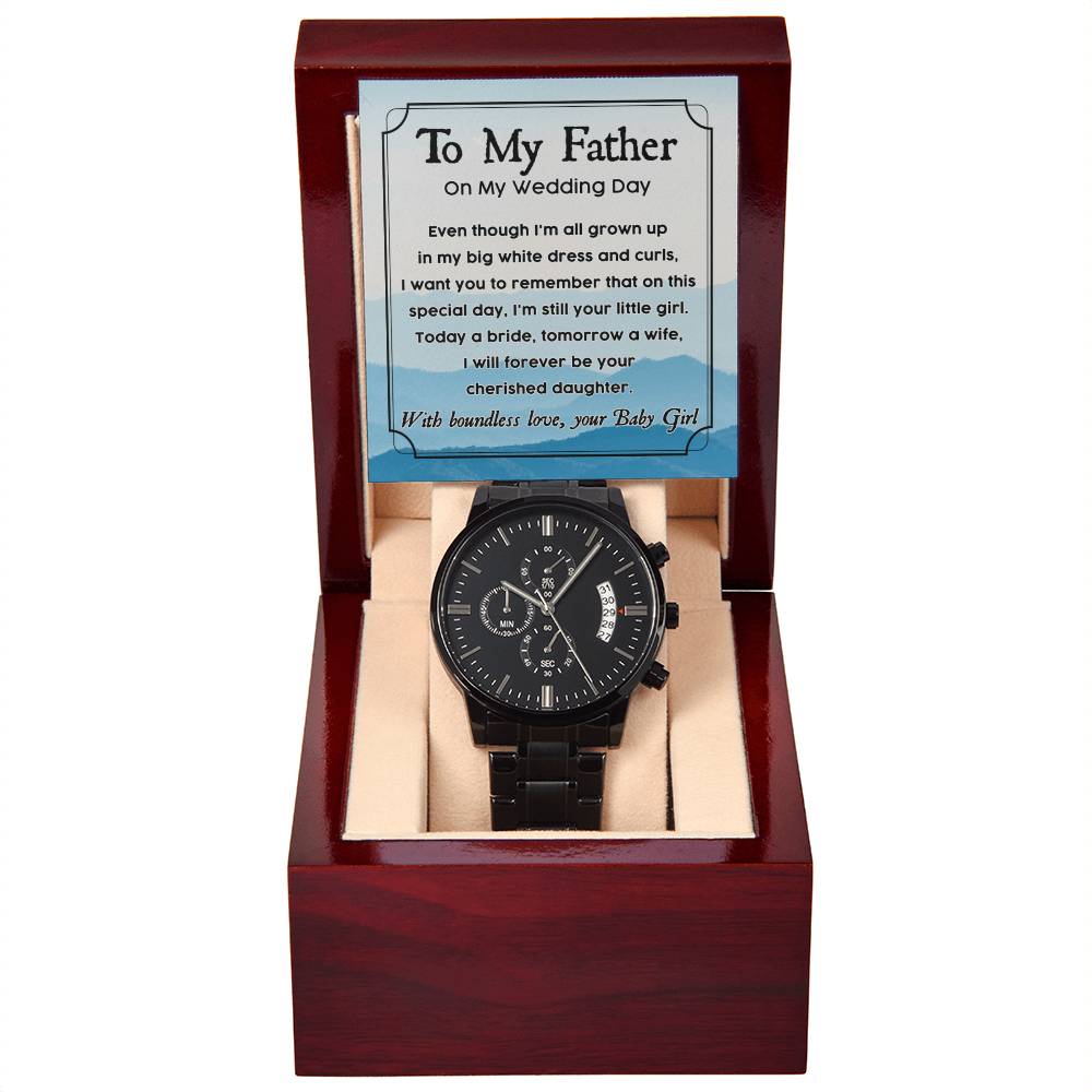 To My Father On My Wedding Day | Chronograph Watch - JENACDirect