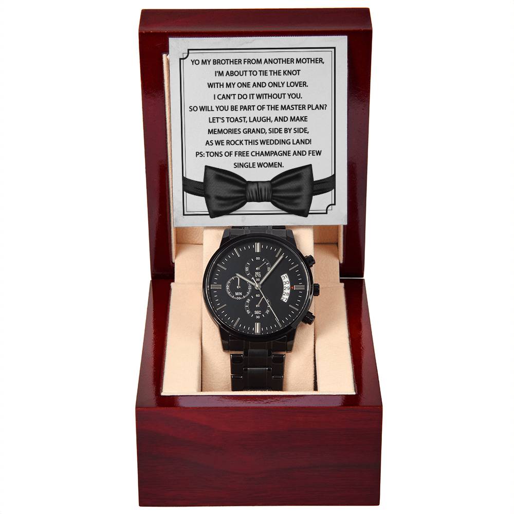 Please Be My Groomsman | Chronograph Watch - JENACDirect