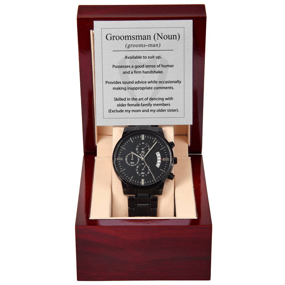 Groomsman (Noun) | Chronograph Watch - JENACDirect