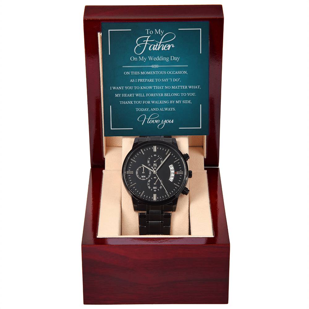 To My Father on My Wedding Day | Chronograph Watch - JENACDirect