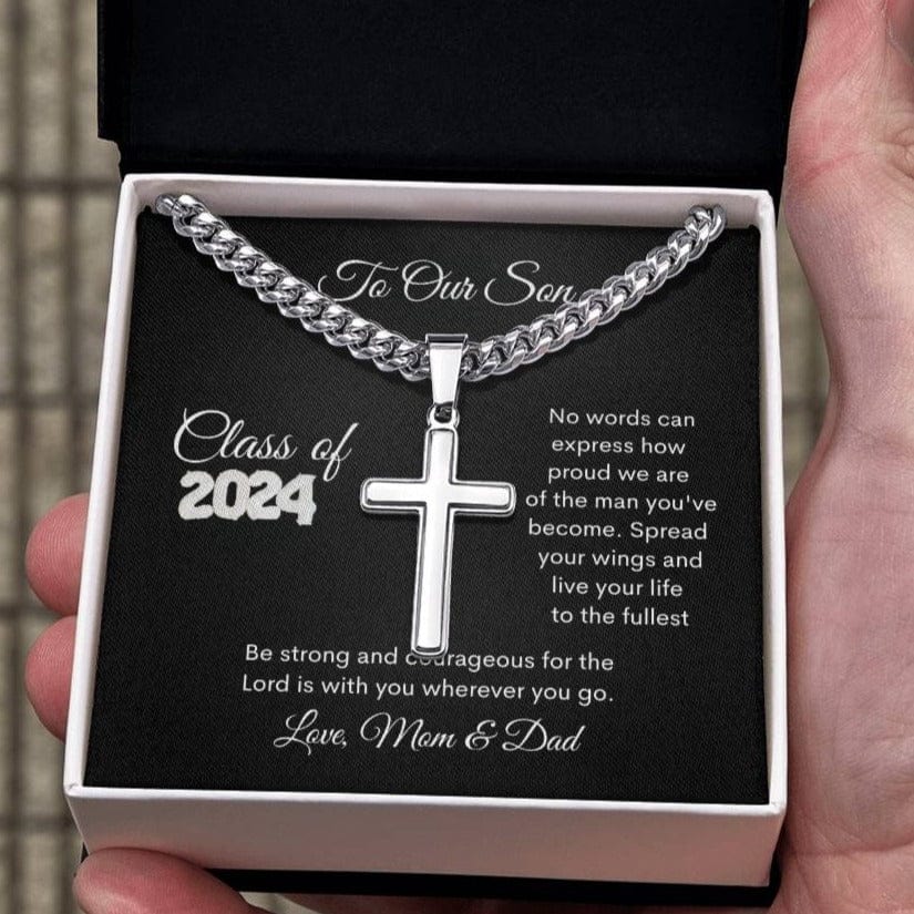 To Our Son Cross Necklace | Gift For Graduation | Birthday