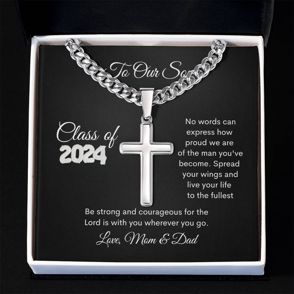 To Our Son Cross Necklace | Gift For Graduation | Birthday