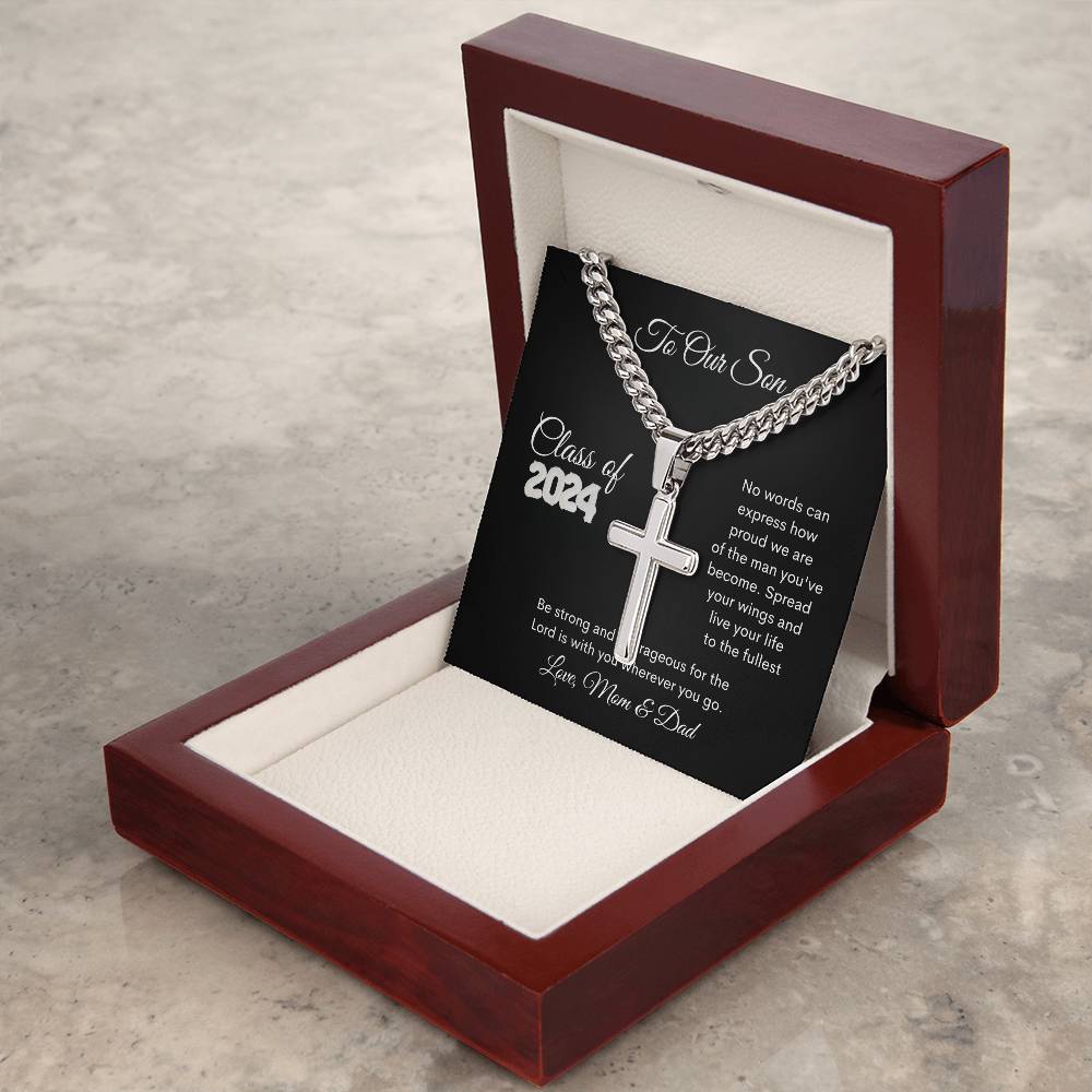 To Our Son Cross Necklace | Gift For Graduation | Birthday