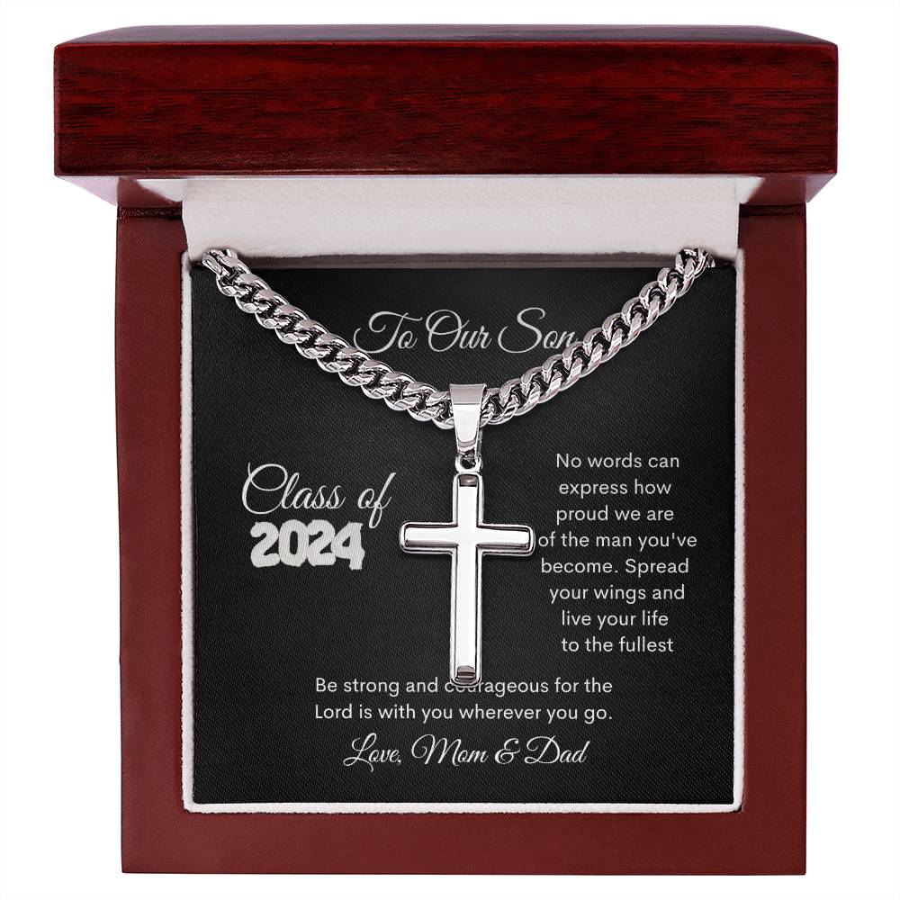 To Our Son Cross Necklace | Gift For Graduation | Birthday