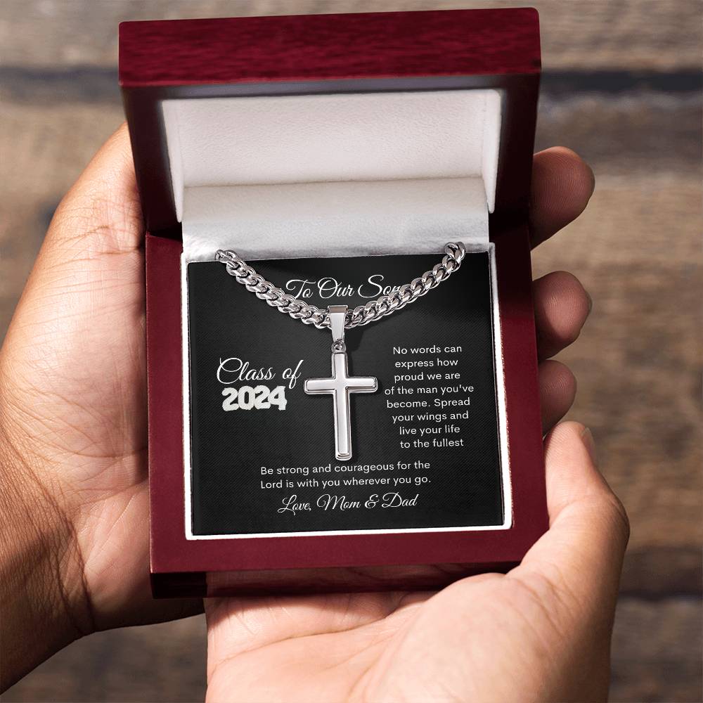 To Our Son Cross Necklace | Gift For Graduation | Birthday