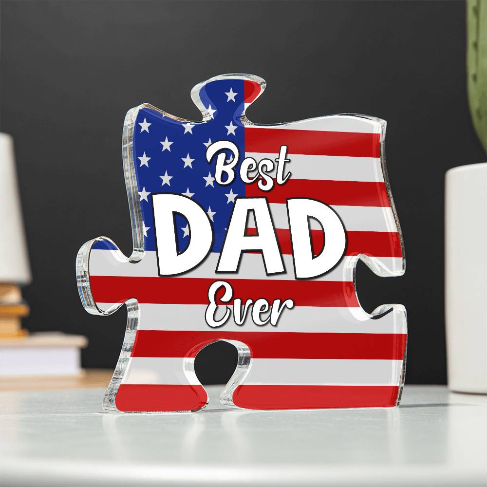 American Flag | Best Dad Ever  | Acrylic Plaque | Gift For Dad