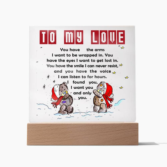 To My Love | I Found You | Acrylic Plaque