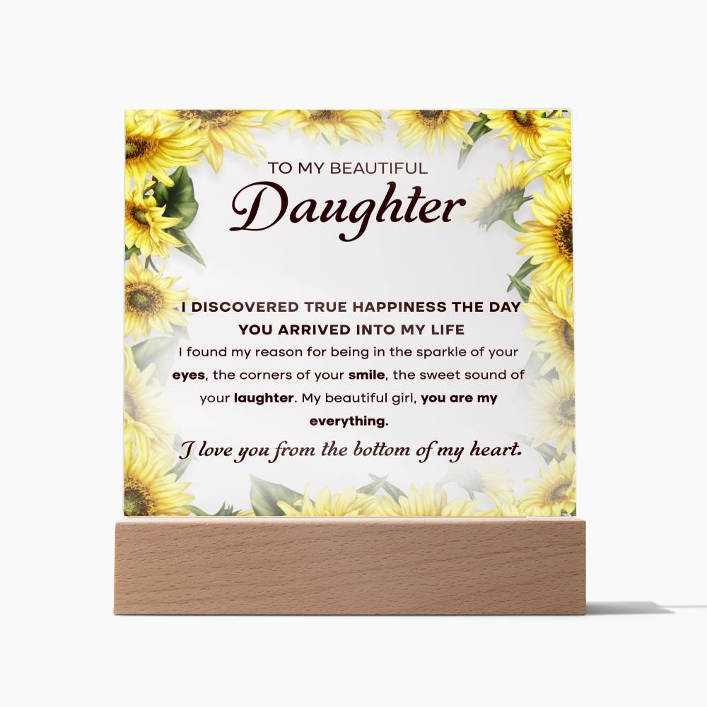 To My Daughter | Sweet Sound of Your Laughter | Acrylic Plaque - JENACDirect