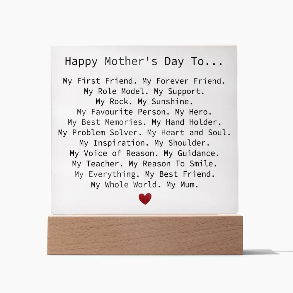 Happy Mother's Day To......| My Mum | Acrylic Plaque