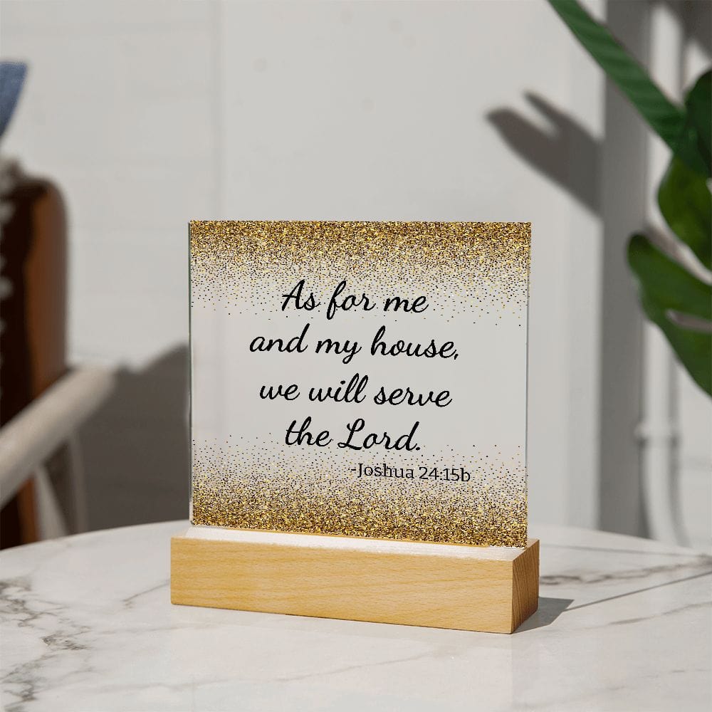 As For Me and My House Acrylic Plaque - JENACDirect