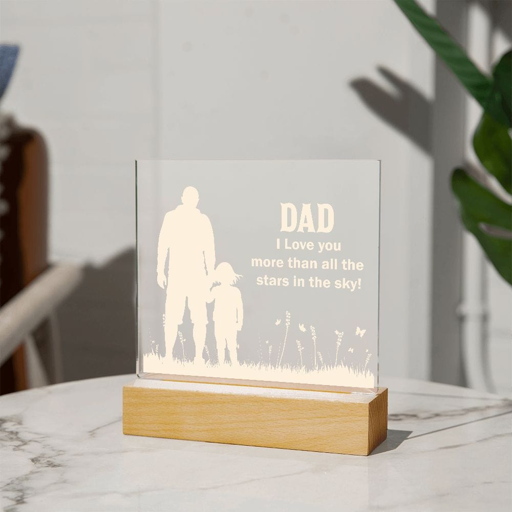 Dad I Love You Acrylic Plaque - JENACDirect