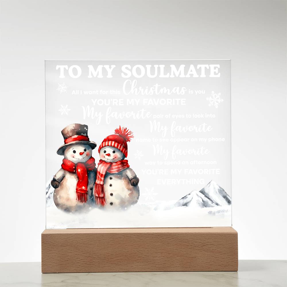 To My Soulmate| Favourite Everything | Acrylic Plaque