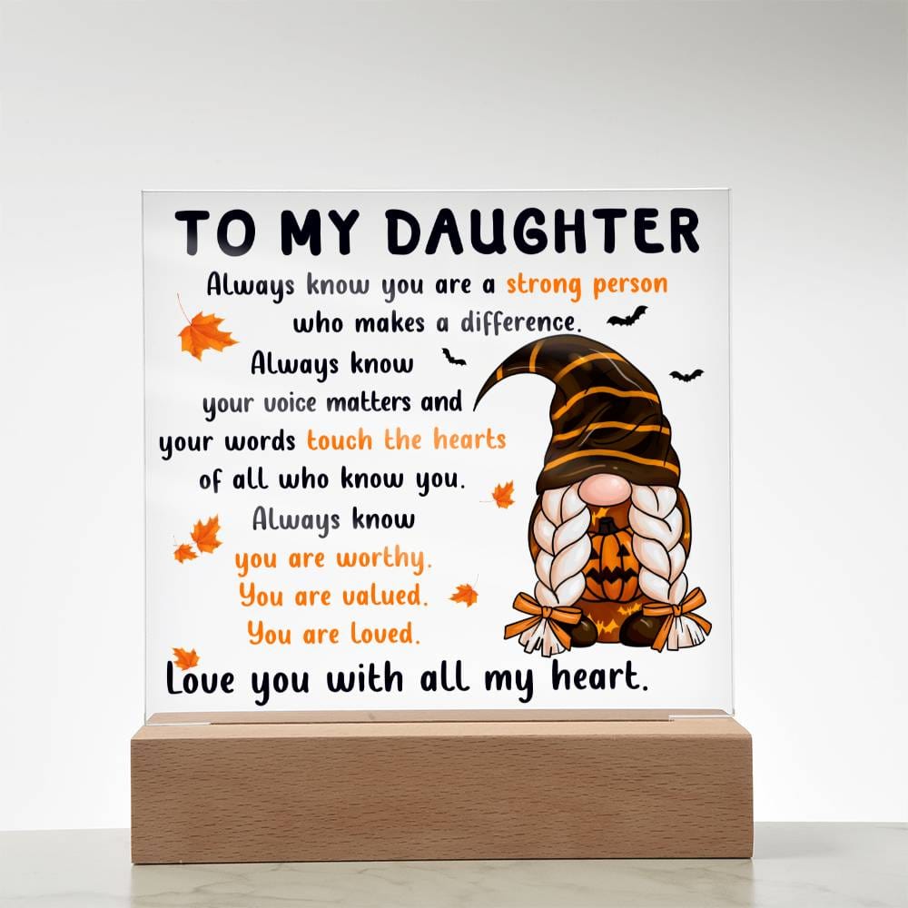 To My Daughter | Touch The Hearts | Acrylic Plaque - JENACDirect