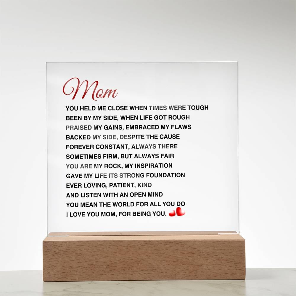 Mom | You Mean The World To Me | Acrylic Plaque