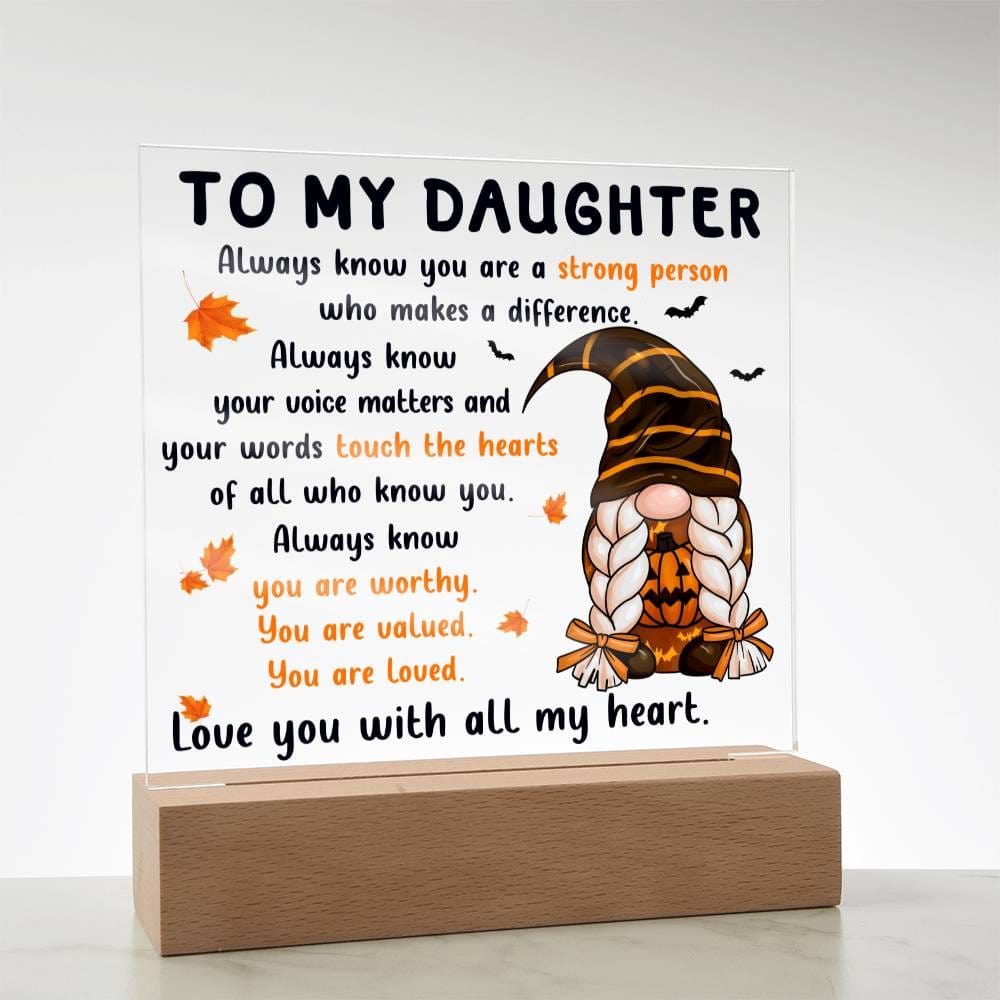 To My Daughter | Touch The Hearts | Acrylic Plaque - JENACDirect