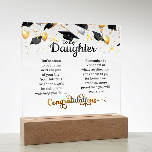 To My Daughter | Congratulations | Acrylic Plaque - JENACDirect