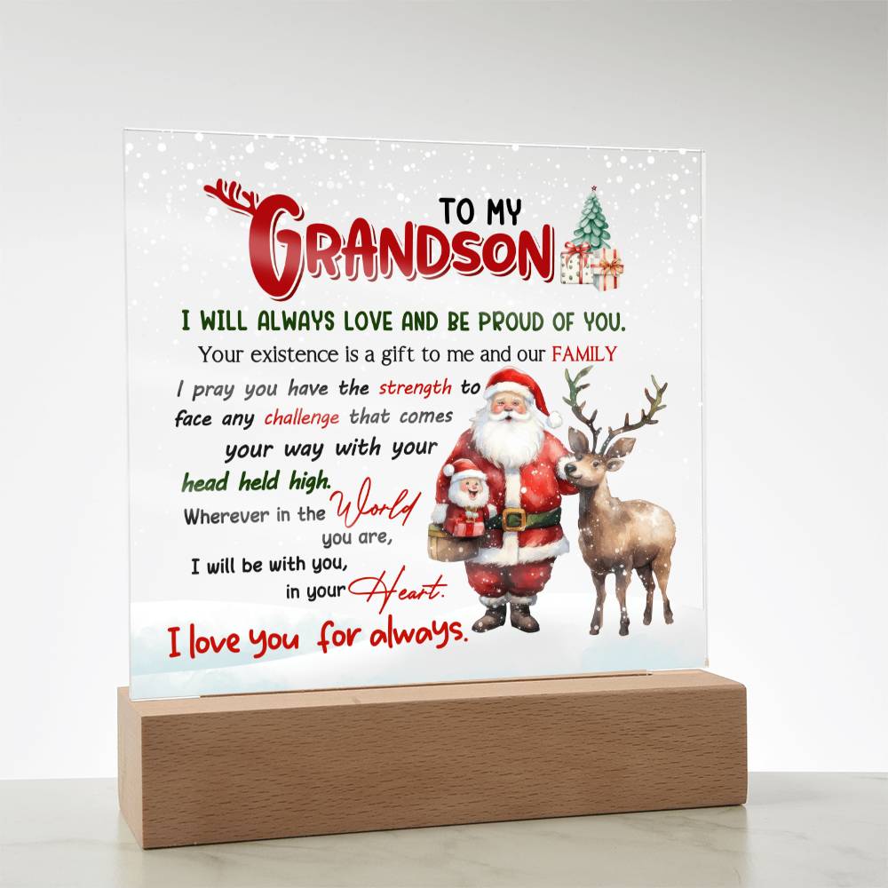 To My Grandson | Be With You | Acrylic Plaque