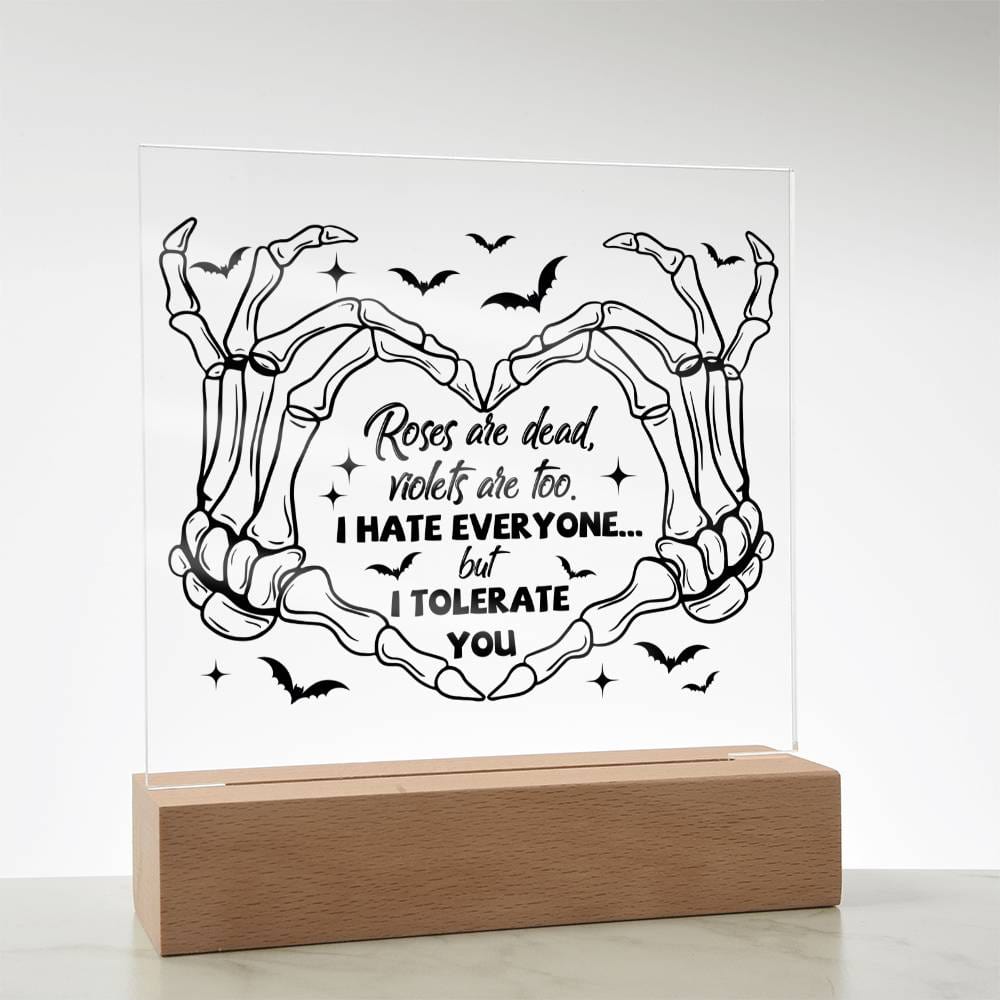 Halloween I Tolerate You | Acrylic Plaque - JENACDirect