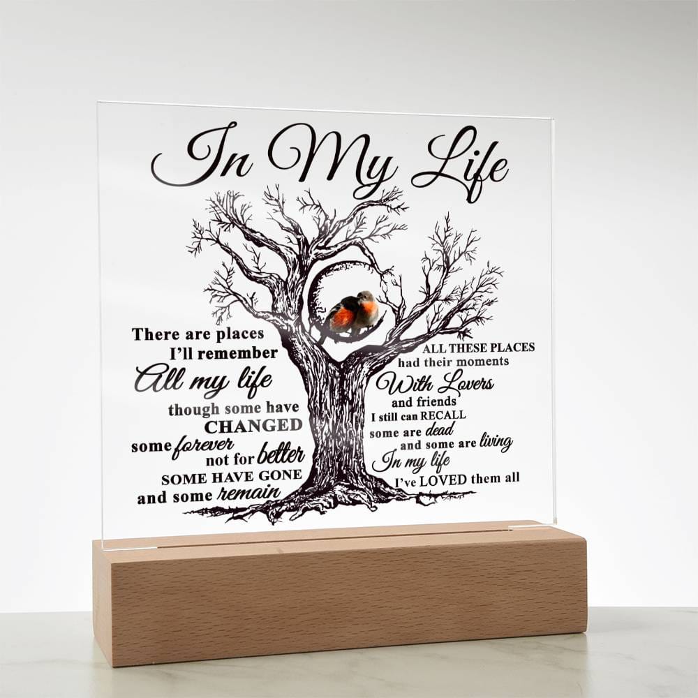 In My Life Acrylic Plaque - JENACDirect