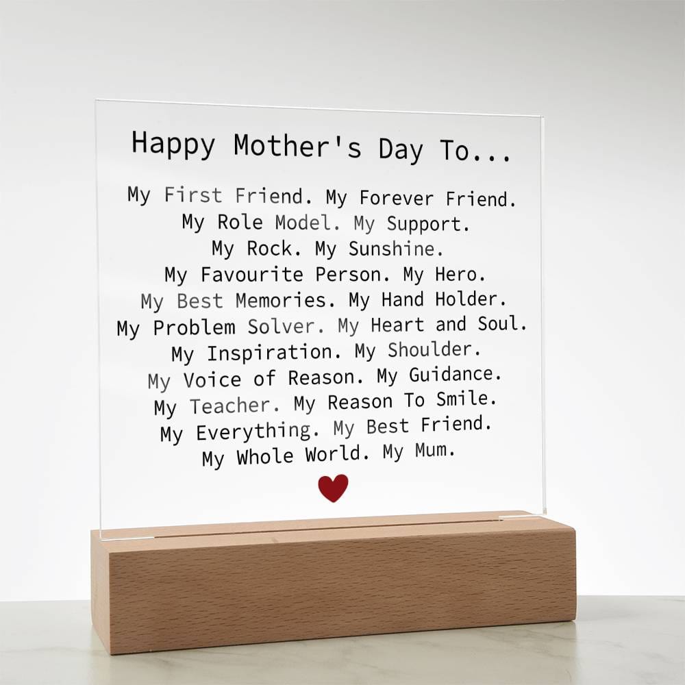 Happy Mother's Day To......| My Mum | Acrylic Plaque