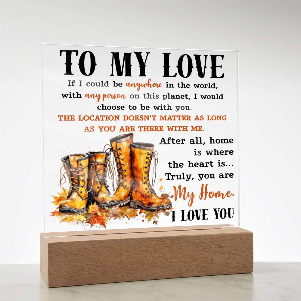 To My Love, My Home Acrylic Plaque - JENACDirect