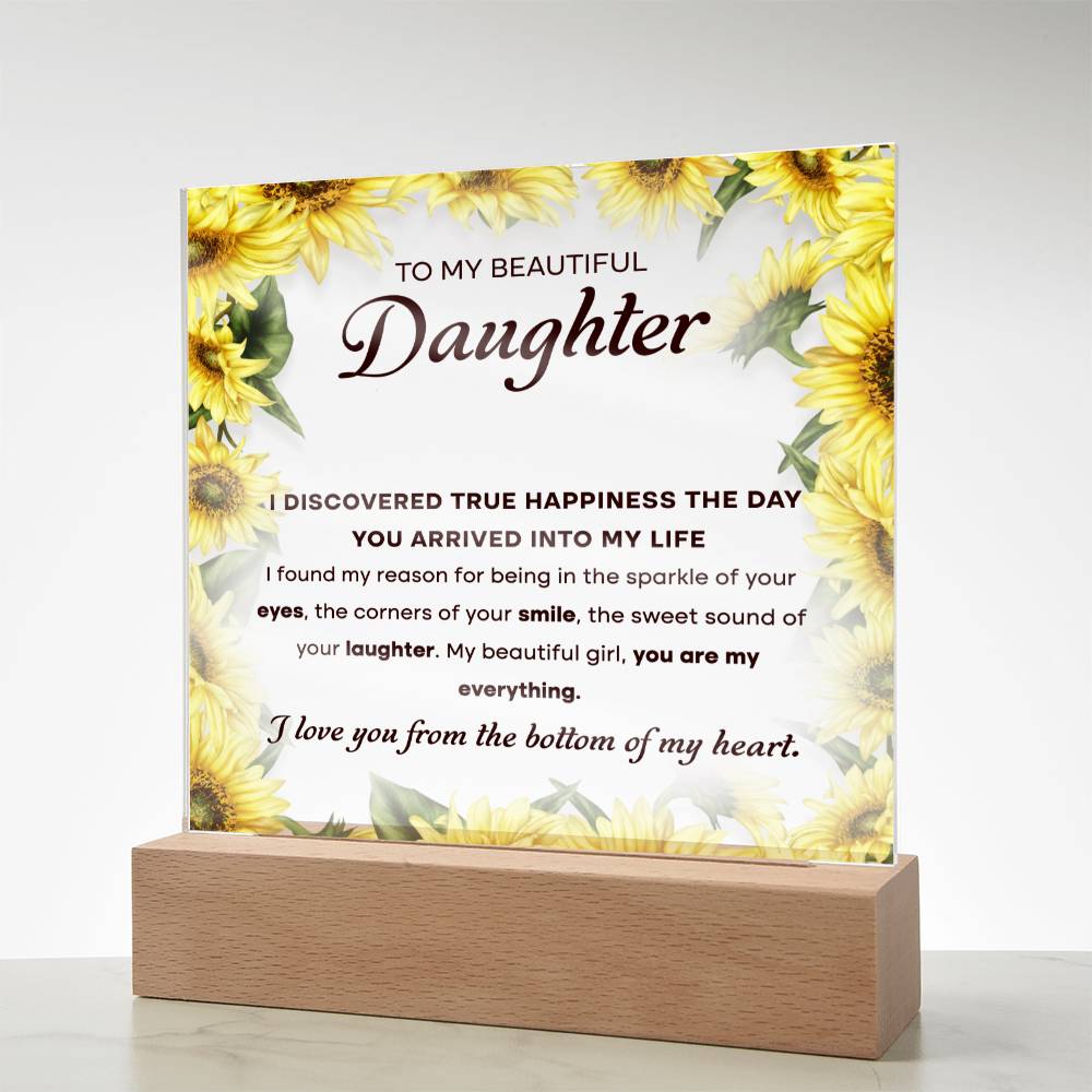 To My Daughter | Sweet Sound of Your Laughter | Acrylic Plaque - JENACDirect